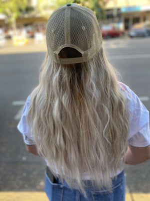 Football Hat - Green with White Glitter - FOOTBALL