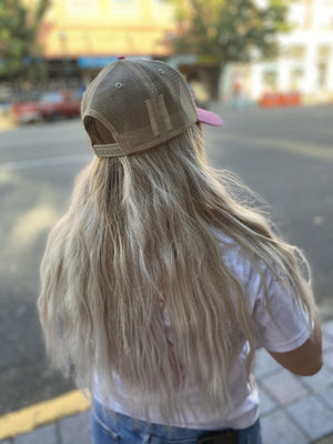 Football Hat - Pink with White Glitter - FOOTBALL