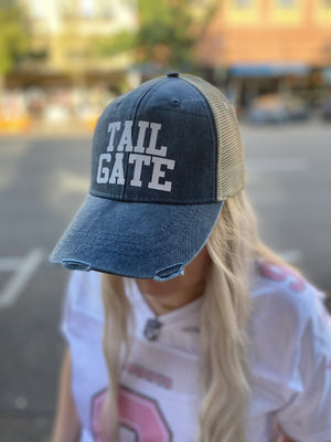 Football Hat - Navy with White Glitter - TAILGATE